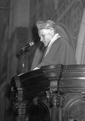 Kard. Karol Wojtyła wygłosił kazanie w płockiej katedrze, w czasie uroczystości zakończenia 1. peregrynacji kopi obrazu Jasnogórskiego 6 listopada 1976 r.