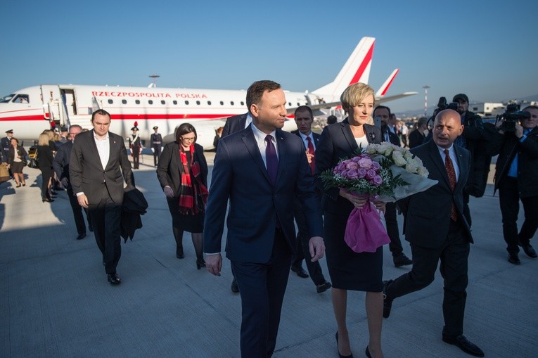 Prezydent Andrzej Duda z żoną Agatą.