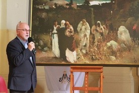 Roman Kochanowicz, dyrektor Muzeum Romantyzmu w Opinogórze, opowiadał o obrazie "Trzy Maryje u grobu Chrystusa"