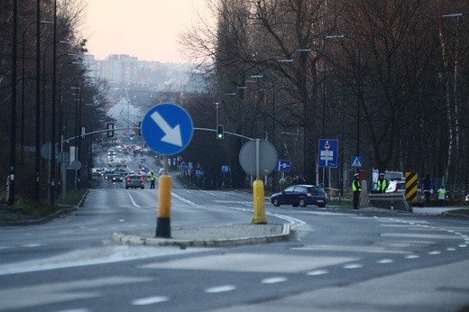 Blokada drogi w Gliwicach