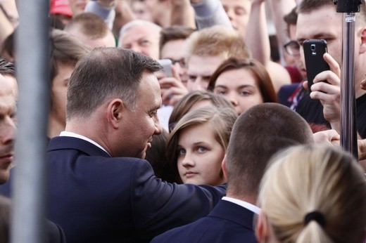 Prezydent Andrzej Duda na Placu Krakowskim