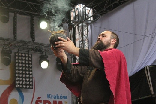 ŚDM w Płocku. Inscenizacja chrztu Mieszka I