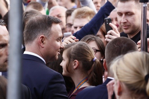 Prezydent Andrzej Duda na Placu Krakowskim