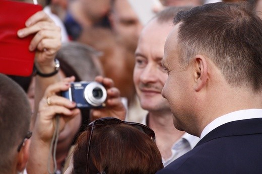 Prezydent Andrzej Duda na Placu Krakowskim