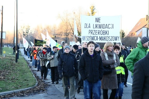 Blokada drogi w Gliwicach