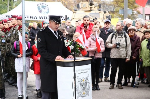 Odsłonięcie obelisku gliwickich cichociemnych