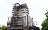 Budowa wieży kościoła Chrystusa Króla w Gliwicach