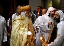 Duchowni koptyjscy podczas celebracji