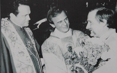  Ks. prał. Henryk Jankowski, ks. Jerzy Popiełuszko, Lech Wałęsa