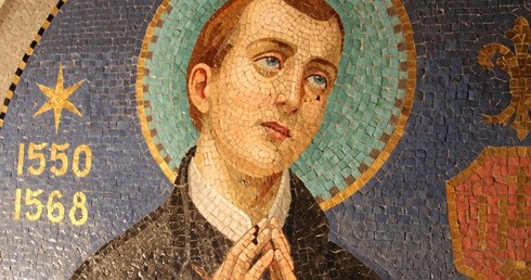 Św. Stanisław Kostka. Mozaika z 1906 r. w bazylice katedralnej w Płocku