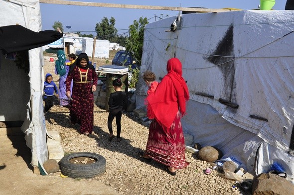 Uchodźcy syryjscy w jejonie Akkar