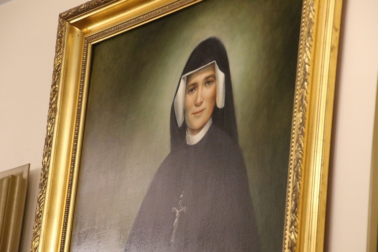Obraz św. siostry Faustyny w płockim sanktuarium.