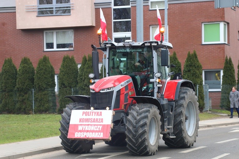 Protest rolników w Elblągu