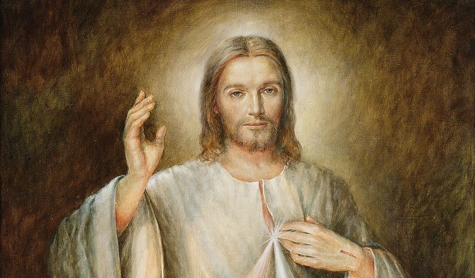 Obraz Pana Jezusa Miłosiernego z sanktuarium Bożego Miłosierdzia na Starym Rynku w Płocku